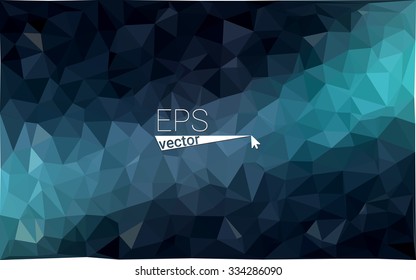 Multicolor dark green, blue  geometric rumpled triangular low poly style gradient illustration graphic background. Vector polygonal design for your business.