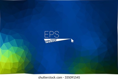 Multicolor dark green, blue  geometric rumpled triangular low poly style gradient illustration graphic background. Vector polygonal design for your business.