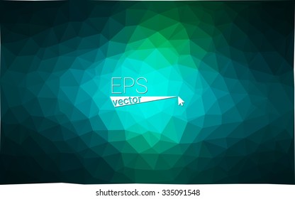 Multicolor dark green, blue  geometric rumpled triangular low poly style gradient illustration graphic background. Vector polygonal design for your business.