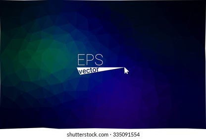 Multicolor dark green, blue  geometric rumpled triangular low poly style gradient illustration graphic background. Vector polygonal design for your business.