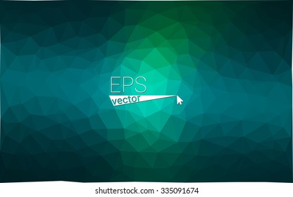 Multicolor dark green, blue  geometric rumpled triangular low poly style gradient illustration graphic background. Vector polygonal design for your business.