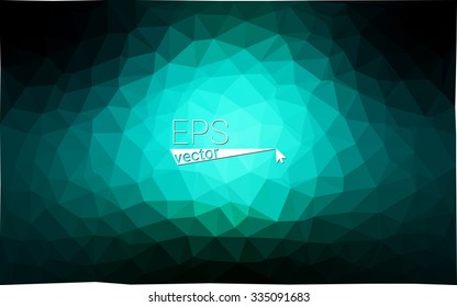 Multicolor dark green, blue  geometric rumpled triangular low poly style gradient illustration graphic background. Vector polygonal design for your business.