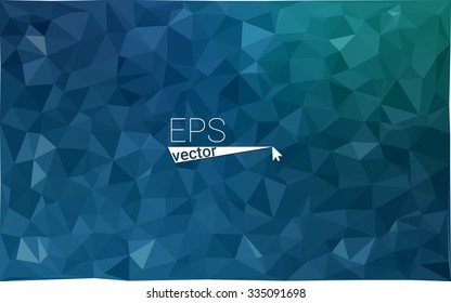 Multicolor dark green, blue  geometric rumpled triangular low poly style gradient illustration graphic background. Vector polygonal design for your business.