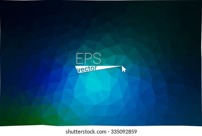 Multicolor dark green, blue  geometric rumpled triangular low poly style gradient illustration graphic background. Vector polygonal design for your business.