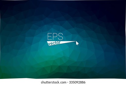 Multicolor dark green, blue  geometric rumpled triangular low poly style gradient illustration graphic background. Vector polygonal design for your business.