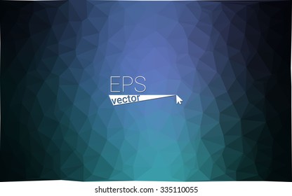 Multicolor dark green, blue  geometric rumpled triangular low poly style gradient illustration graphic background. Vector polygonal design for your business.