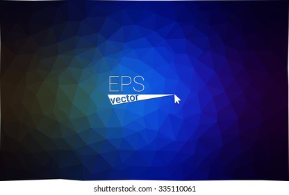 Multicolor dark green, blue  geometric rumpled triangular low poly style gradient illustration graphic background. Vector polygonal design for your business.