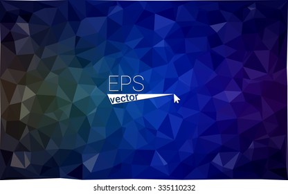 Multicolor dark green, blue  geometric rumpled triangular low poly style gradient illustration graphic background. Vector polygonal design for your business.