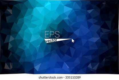 Multicolor dark green, blue  geometric rumpled triangular low poly style gradient illustration graphic background. Vector polygonal design for your business.