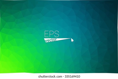 Multicolor dark green, blue  geometric rumpled triangular low poly style gradient illustration graphic background. Vector polygonal design for your business.
