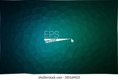Multicolor dark green, blue  geometric rumpled triangular low poly style gradient illustration graphic background. Vector polygonal design for your business.