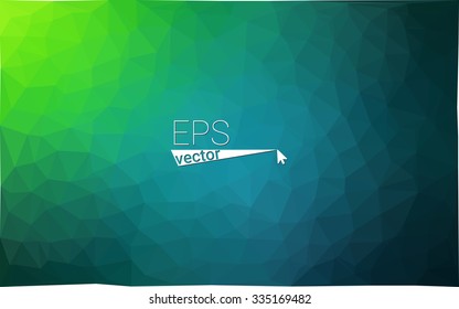 Multicolor dark green, blue  geometric rumpled triangular low poly style gradient illustration graphic background. Vector polygonal design for your business.
