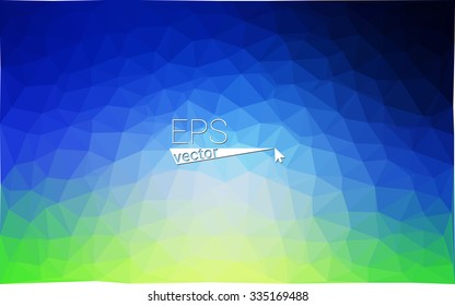 Multicolor dark green, blue  geometric rumpled triangular low poly style gradient illustration graphic background. Vector polygonal design for your business.