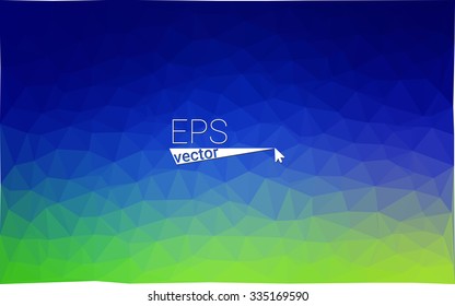 Multicolor dark green, blue  geometric rumpled triangular low poly style gradient illustration graphic background. Vector polygonal design for your business.