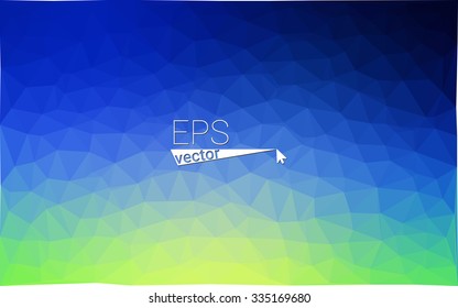 Multicolor dark green, blue  geometric rumpled triangular low poly style gradient illustration graphic background. Vector polygonal design for your business.