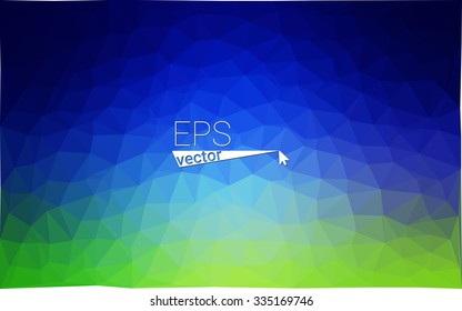 Multicolor dark green, blue  geometric rumpled triangular low poly style gradient illustration graphic background. Vector polygonal design for your business.