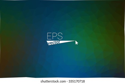 Multicolor dark green, blue  geometric rumpled triangular low poly style gradient illustration graphic background. Vector polygonal design for your business.