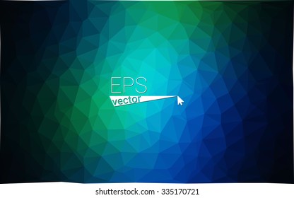 Multicolor dark green, blue  geometric rumpled triangular low poly style gradient illustration graphic background. Vector polygonal design for your business.