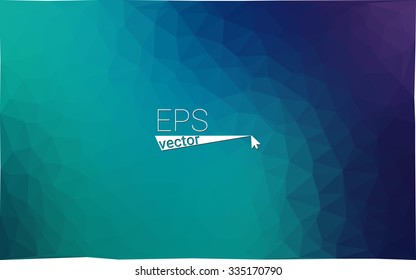 Multicolor dark green, blue  geometric rumpled triangular low poly style gradient illustration graphic background. Vector polygonal design for your business.