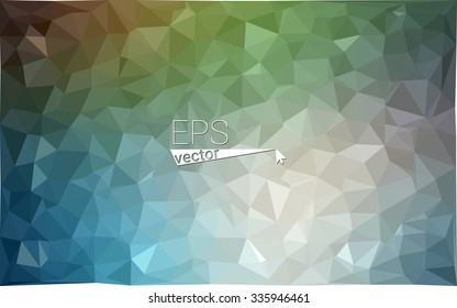 Multicolor dark green, blue  geometric rumpled triangular low poly style gradient illustration graphic background. Vector polygonal design for your business.