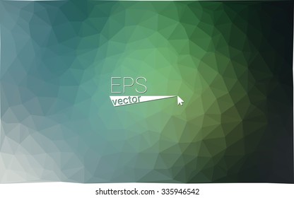 Multicolor dark green, blue  geometric rumpled triangular low poly style gradient illustration graphic background. Vector polygonal design for your business.