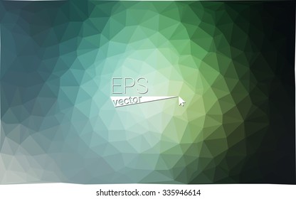 Multicolor dark green, blue  geometric rumpled triangular low poly style gradient illustration graphic background. Vector polygonal design for your business.