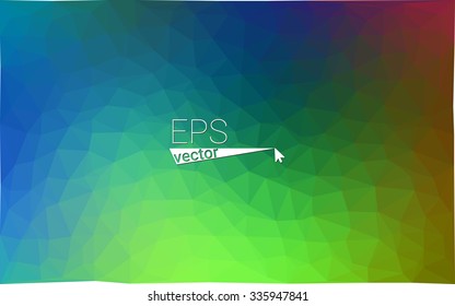 Multicolor dark green, blue  geometric rumpled triangular low poly style gradient illustration graphic background. Vector polygonal design for your business.