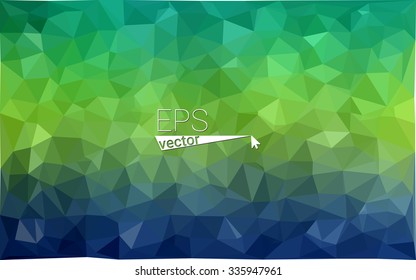 Multicolor dark green, blue  geometric rumpled triangular low poly style gradient illustration graphic background. Vector polygonal design for your business.
