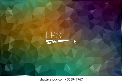 Multicolor dark green, blue  geometric rumpled triangular low poly style gradient illustration graphic background. Vector polygonal design for your business.