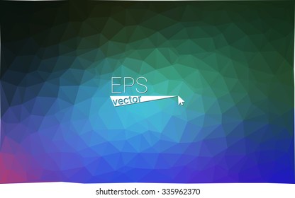 Multicolor dark green, blue  geometric rumpled triangular low poly style gradient illustration graphic background. Vector polygonal design for your business.