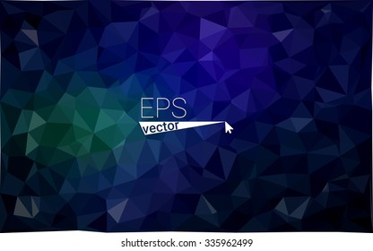 Multicolor dark green, blue  geometric rumpled triangular low poly style gradient illustration graphic background. Vector polygonal design for your business.