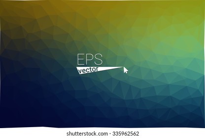 Multicolor dark green, blue  geometric rumpled triangular low poly style gradient illustration graphic background. Vector polygonal design for your business.