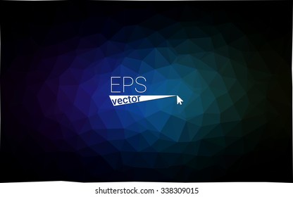 Multicolor dark green, blue geometric rumpled triangular low poly origami style gradient illustration graphic background. Vector polygonal design for your business.