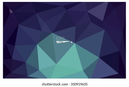 Multicolor dark green, blue geometric rumpled triangular low poly origami style gradient illustration graphic background. Vector polygonal design for your business.