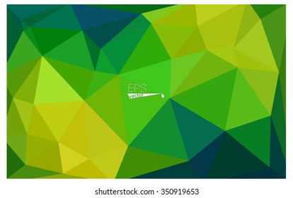 Multicolor dark green, blue geometric rumpled triangular low poly origami style gradient illustration graphic background. Vector polygonal design for your business.