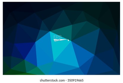 Multicolor dark green, blue geometric rumpled triangular low poly origami style gradient illustration graphic background. Vector polygonal design for your business.
