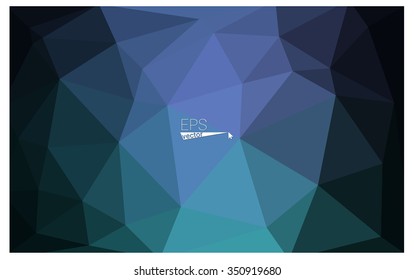 Multicolor dark green, blue geometric rumpled triangular low poly origami style gradient illustration graphic background. Vector polygonal design for your business.