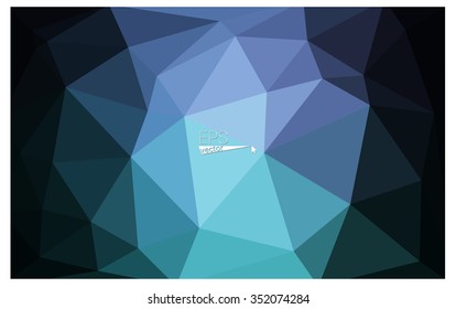 Multicolor dark green, blue geometric rumpled triangular low poly origami style gradient illustration graphic background. Vector polygonal design for your business.