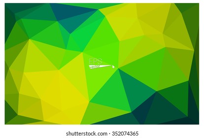 Multicolor dark green, blue geometric rumpled triangular low poly origami style gradient illustration graphic background. Vector polygonal design for your business.