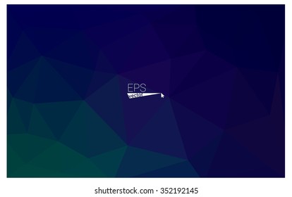 Multicolor dark green, blue geometric rumpled triangular low poly origami style gradient illustration graphic background. Vector polygonal design for your business.