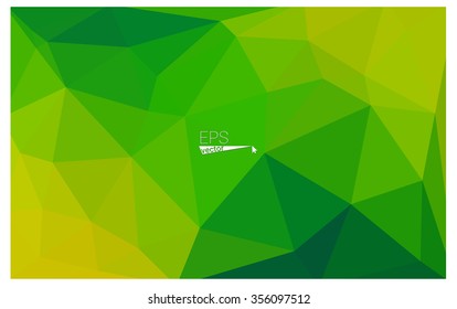 Multicolor dark green, blue geometric rumpled triangular low poly origami style gradient illustration graphic background. Vector polygonal design for your business.