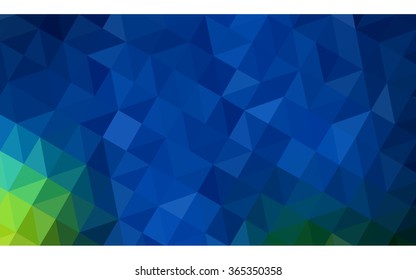 Multicolor dark green, blue polygonal illustration, which consist of triangles. Geometric background in Origami style with gradient. Triangular design for your business.