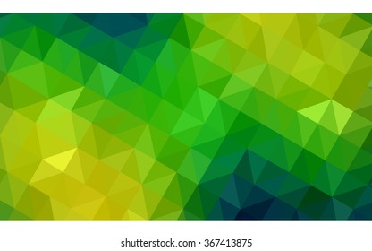 Multicolor dark green, blue polygonal illustration, which consist of triangles. Geometric background in Origami style with gradient. Triangular design for your business.