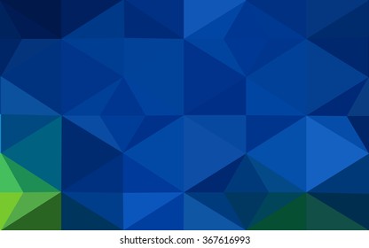 Multicolor dark green, blue polygonal illustration, which consist of triangles. Geometric background in Origami style with gradient. Triangular design for your business.