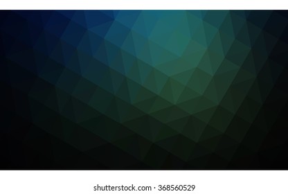 Multicolor dark green, blue polygonal illustration, which consist of triangles. Geometric background in Origami style with gradient. Triangular design for your business.
