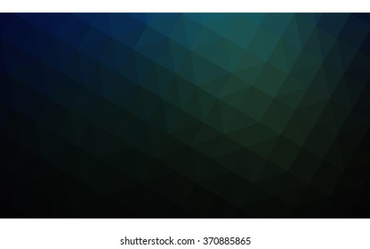 Multicolor dark green, blue polygonal illustration, which consist of triangles. Geometric background in Origami style with gradient. Triangular design for your business.