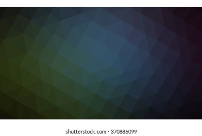 Multicolor dark green, blue polygonal illustration, which consist of triangles. Geometric background in Origami style with gradient. Triangular design for your business.