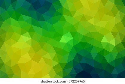 Multicolor dark green, blue polygonal illustration, which consist of triangles. Geometric background in Origami style with gradient. Triangular design for your business.