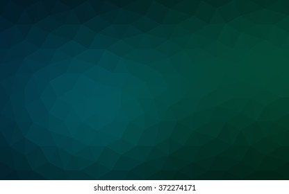 Multicolor dark green, blue polygonal illustration, which consist of triangles. Geometric background in Origami style with gradient. Triangular design for your business.