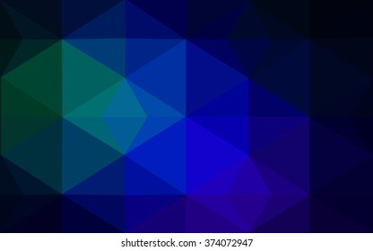 Multicolor dark green, blue polygonal illustration, which consist of triangles. Geometric background in Origami style with gradient. Triangular design for your business.